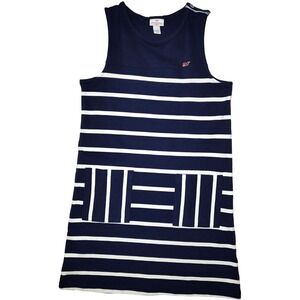 Vineyard Vines Target Girl's 7 8 Striped Sleeveless Crewneck Tank Dress Navy